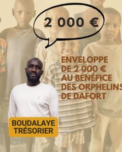 Aid el-Adha 2026 : 2 000 € mobilisés pour les orphelins de Dafort